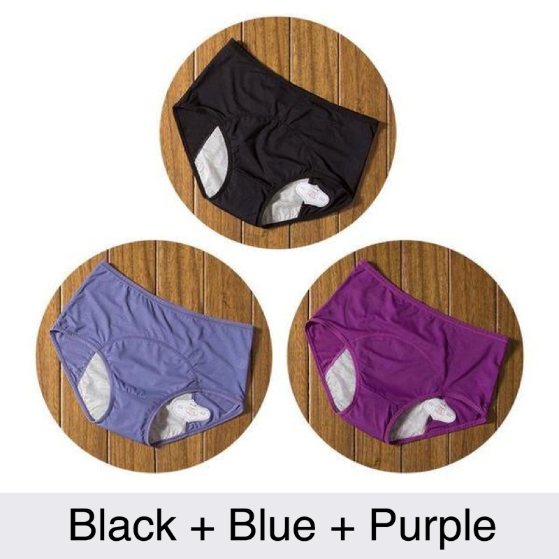 Period Underwear Black Absorbent Period Panties, Leak Proof